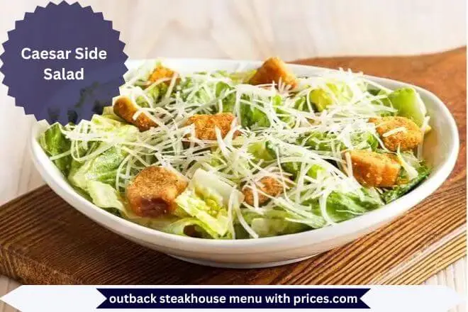 Caesar Side Salad Menu with Prices