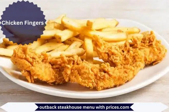 Chicken Fingers Menu with Prices
