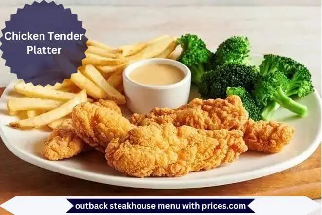 Chicken Tender Platter Menu with Prices
