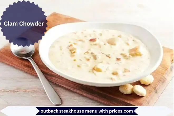 Clam Chowder Menu with Prices