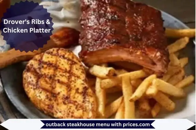 Drover's Ribs & Chicken Platter Menu with Prices