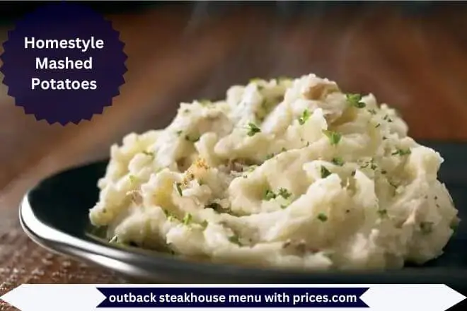 Homestyle Mashed Potatoes Menu with Prices