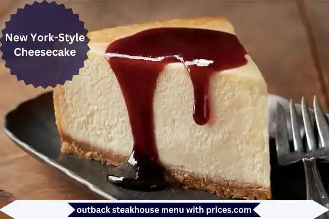 New York-Style Cheesecake Menu with Prices