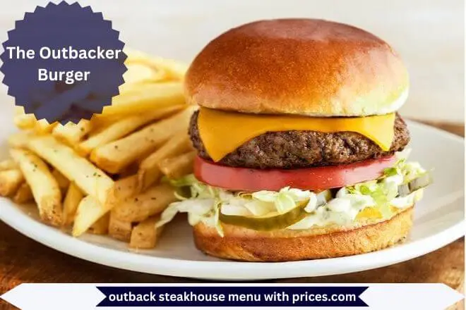 The Outbacker Burger Menu with Prices