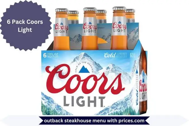 6 Pack Coors Light  Menu with Prices