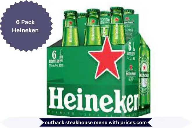 6 Pack Heineken  Menu with Prices