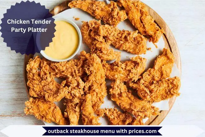 Chicken Tender Party Platter Menu with Prices