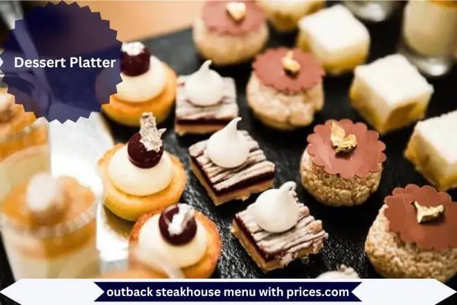 Dessert Platter Menu with Prices
