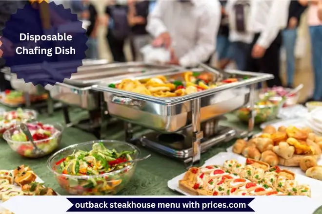 Disposable Chafing Dish Menu with Prices