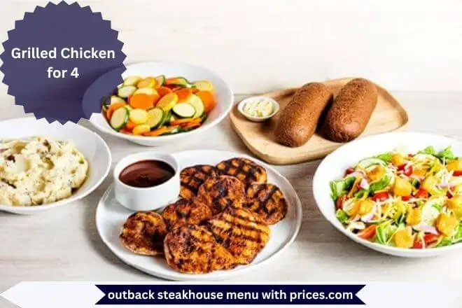 Grilled Chicken for 4 Menu with Prices